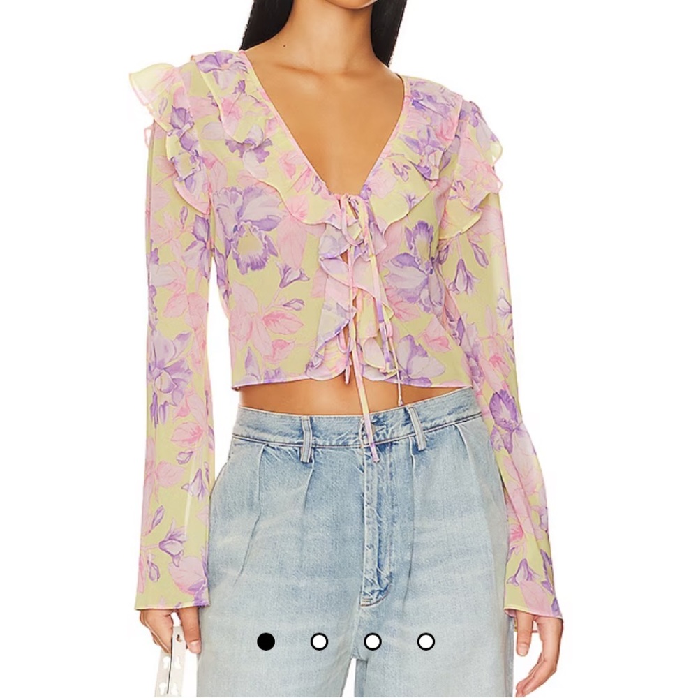 UNWORN NEW Lovers & Friends Floral Top in Small